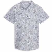 Puma Блуза С Яка W Cloudspun Microdot Ss Polo Shirt Womens Бяло/Морско синьо Дрехи за голф