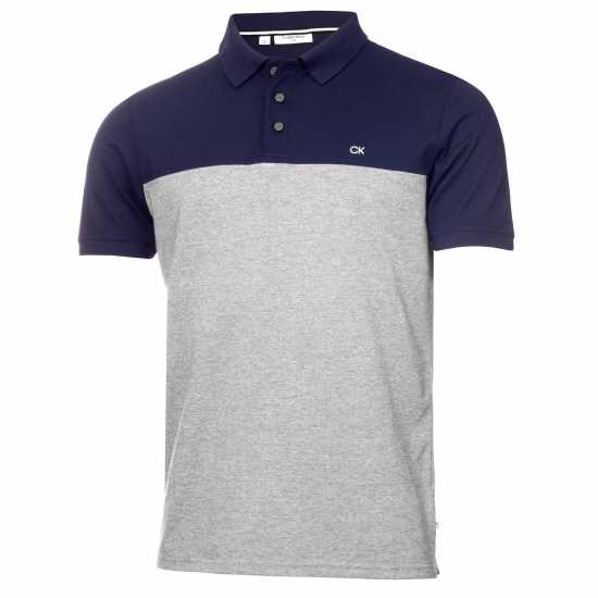 Блуза С Яка Calvin Klein Golf Block Polo Shirt Нави-Силм Мъжки тениски с яка
