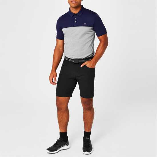 Блуза С Яка Calvin Klein Golf Block Polo Shirt Nvy-Silm Мъжки тениски с яка