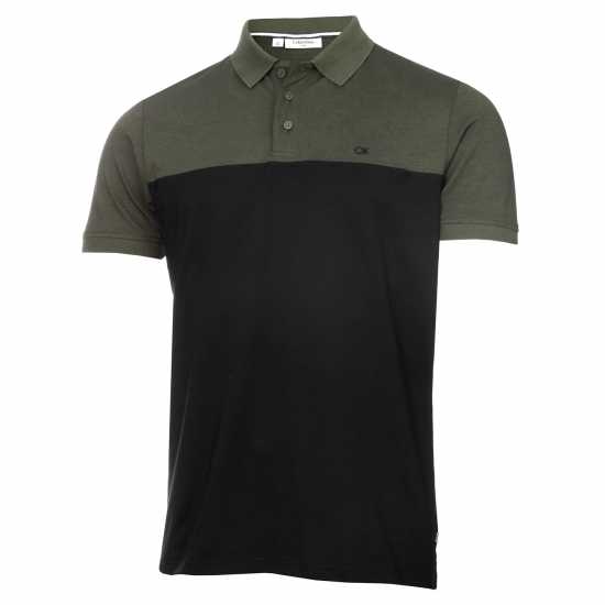 Блуза С Яка Calvin Klein Golf Block Polo Shirt Олвм-Черно Мъжки тениски с яка
