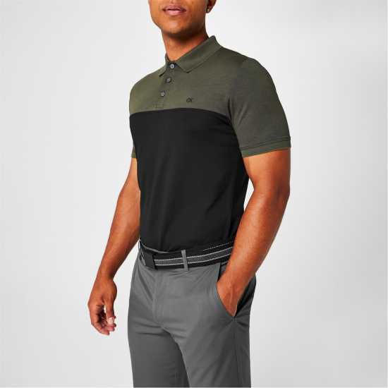 Блуза С Яка Calvin Klein Golf Block Polo Shirt Olvm-Blk Мъжки тениски с яка