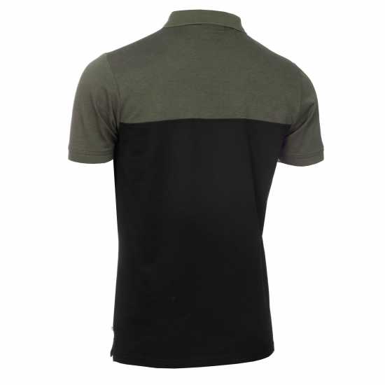 Блуза С Яка Calvin Klein Golf Block Polo Shirt Олвм-Черно Мъжки тениски с яка