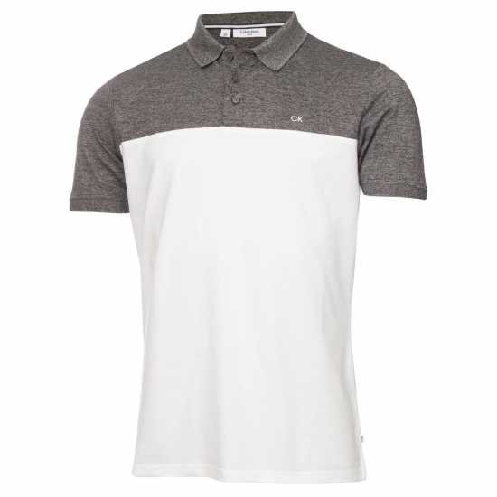 Блуза С Яка Calvin Klein Golf Block Polo Shirt Cha-Wht Мъжки тениски с яка