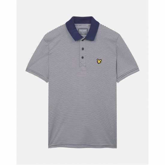 Мъжка Блуза С Яка Lyle And Scott Golf And Scott Golf Polo Shirt Mens Navy/Acid Blue Мъжки тениски с яка