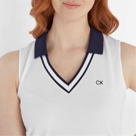 Дрехи за голф Calvin Klein Golf G Polo Ld99 White Navy Calvin Klein Golf G Polo Ld99 White Navy Дрехи за голф