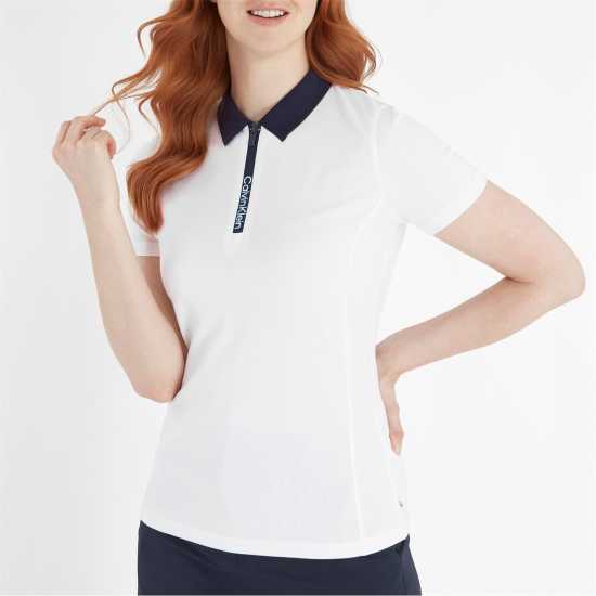 Дрехи за голф Calvin Klein Golf G Polo Ld99 White Navy Calvin Klein Golf G Polo Ld99 White Navy Дрехи за голф