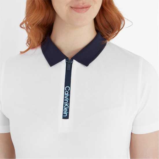 Дрехи за голф Calvin Klein Golf G Polo Ld99 White Navy Calvin Klein Golf G Polo Ld99 White Navy Дрехи за голф