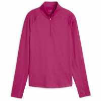 Puma W You-V Solid Quarter Zip Baselayer Top Womens Гранат.Роза Дамски долни дрехи