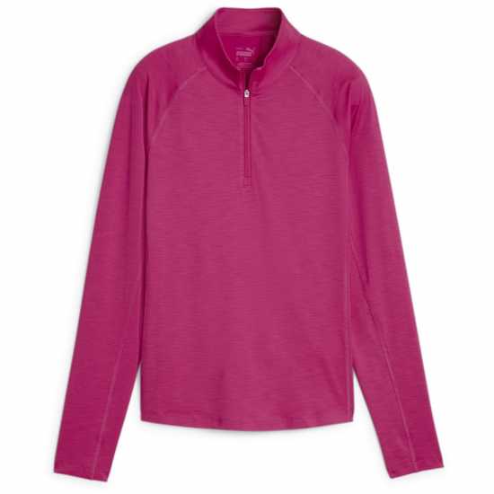 Puma W You-V Solid Quarter Zip Baselayer Top Womens Гранат.Роза Дамски долни дрехи