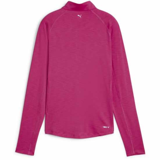 Puma W You-V Solid Quarter Zip Baselayer Top Womens Гранат.Роза Дамски долни дрехи
