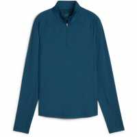 Puma W You-V Solid Quarter Zip Baselayer Top Womens Океанска тропика Дамски долни дрехи