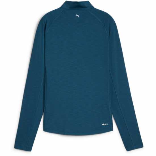 Puma W You-V Solid Quarter Zip Baselayer Top Womens Океанска тропика Дамски долни дрехи