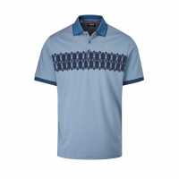 Блуза С Яка Farah Golf Polo Shirt Dsky Blue/Teal Мъжки тениски с яка