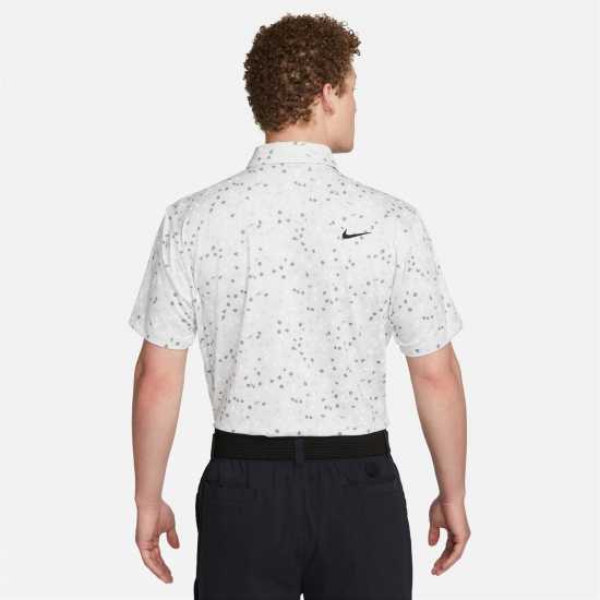 Nike Dri-FIT Tour Men's Floral Golf Polo Photon Dust/Blk Мъжко облекло за едри хора