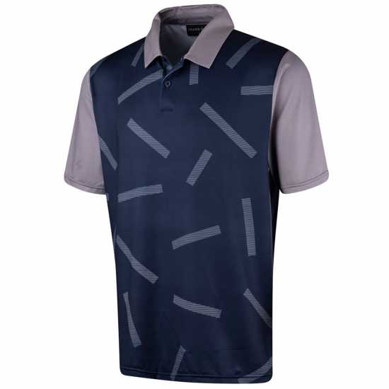 Блуза С Яка Island Green Golf Abstract Print Polo Shirt Mens Navy Мъжки тениски с яка