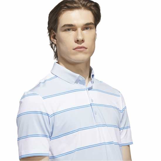 Adidas Блуза С Яка Men's Short Sleeve Performance Polo Shirt Crystal Sky/Wht 