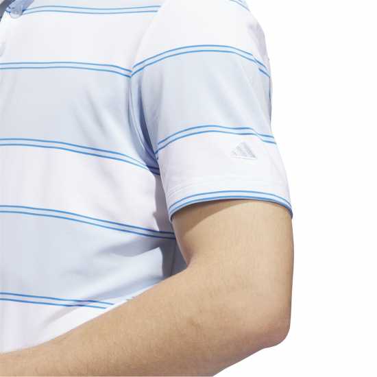 Adidas Блуза С Яка Men's Short Sleeve Performance Polo Shirt Crystal Sky/Wht 