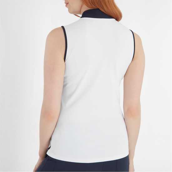 Calvin Klein Golf G Slvls Polo Ld99 White Navy Дрехи за голф