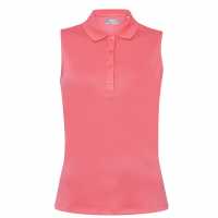 Дамска Блуза С Яка Callaway Sleeveless Knit Polo Shirt Ladies Camellia Rose Дамски тениски с яка
