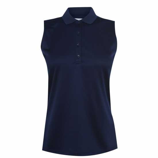 Callaway Дамска Блуза С Яка Sleeveless Knit Polo Shirt Ladies Peacoat Дамски тениски с яка
