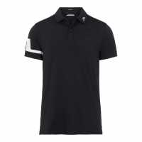 J Lindeberg Heath Regular Fit Golf Polo Black Мъжки тениски с яка