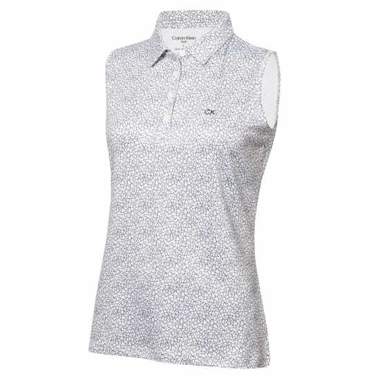 Calvin Klein Golf G Slvls Polo Ld99 White Navy Дрехи за голф