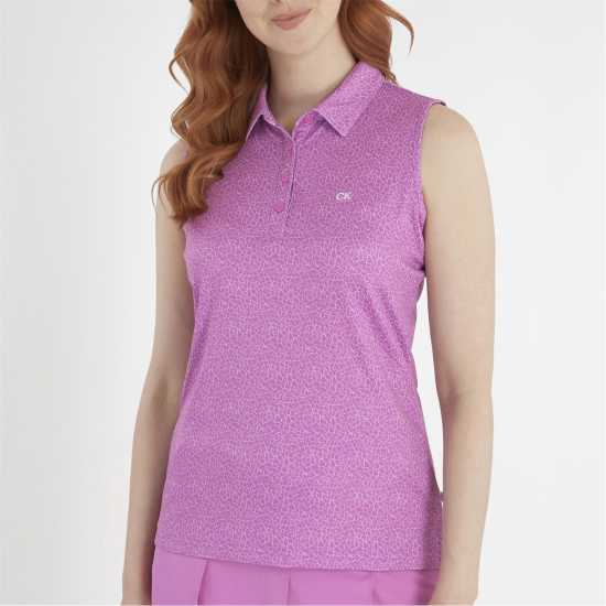 Calvin Klein Golf G Slvls Polo Ld99 Orchid White Дрехи за голф