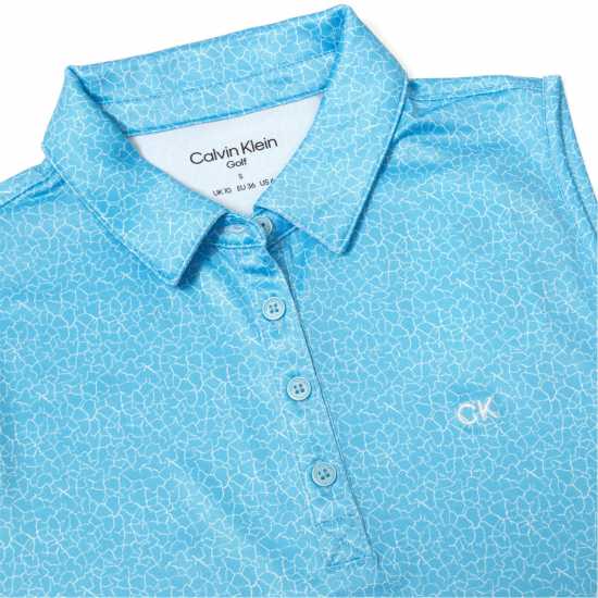 Calvin Klein Golf G Slvls Polo Ld99 Htge Blue White Дрехи за голф