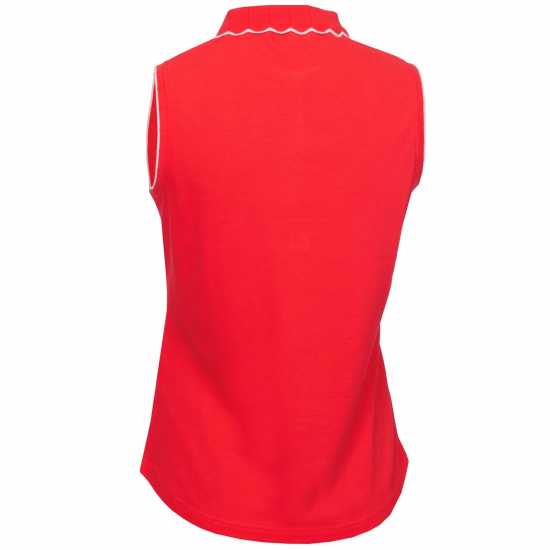 Дрехи за голф Блуза С Яка Calvin Klein Golf Lamb Nadia Sleeveless Polo Shirt Womens Poppy Блуза С Яка Calvin Klein Golf Lamb Nadia Sleeveless Polo Shirt Womens Poppy Дрехи за голф