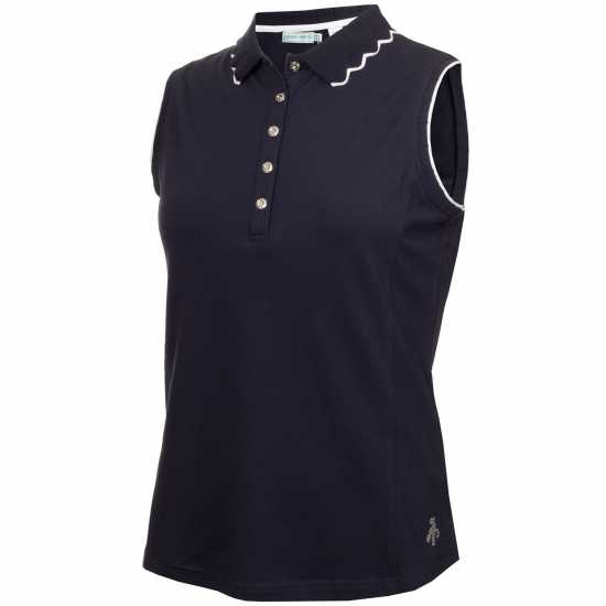 Блуза С Яка Calvin Klein Golf Lamb Nadia Sleeveless Polo Shirt Womens Navy Дрехи за голф