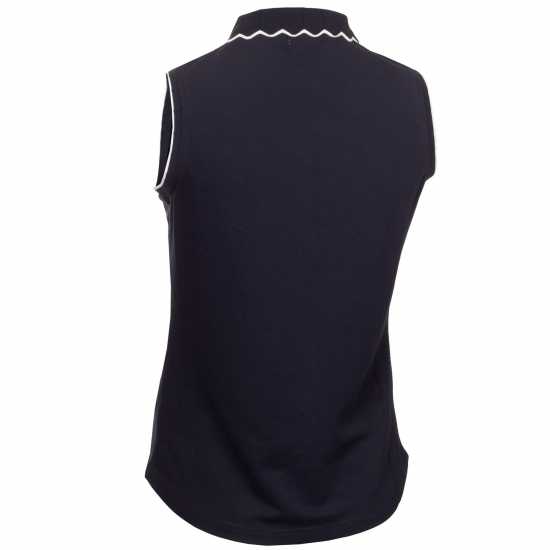 Блуза С Яка Calvin Klein Golf Lamb Nadia Sleeveless Polo Shirt Womens Navy Дрехи за голф