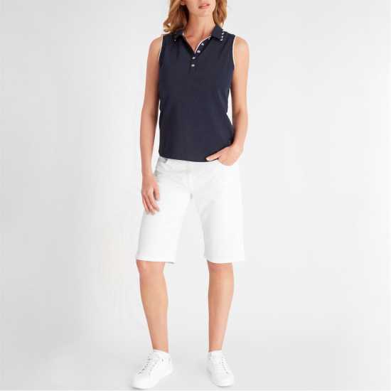Блуза С Яка Calvin Klein Golf Lamb Nadia Sleeveless Polo Shirt Womens Navy Дрехи за голф