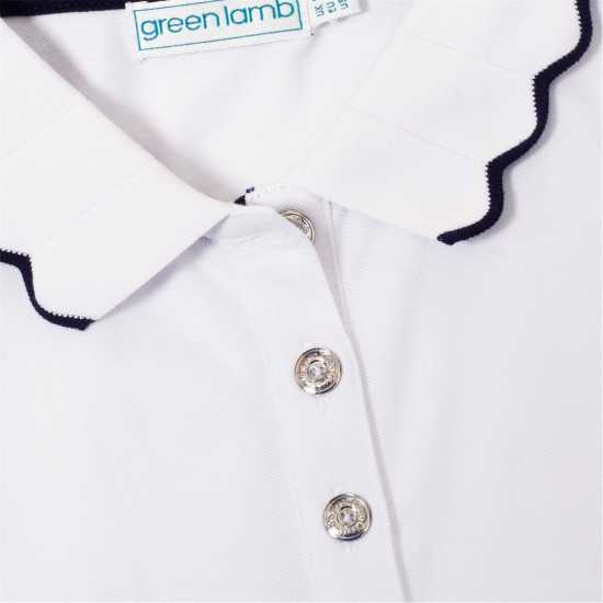 Блуза С Яка Calvin Klein Golf Lamb Nadia Sleeveless Polo Shirt Womens Wht-Nvy Дрехи за голф