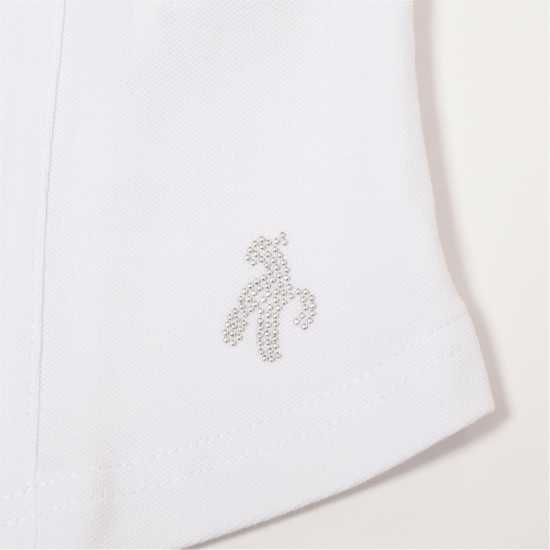 Блуза С Яка Calvin Klein Golf Lamb Nadia Sleeveless Polo Shirt Womens Wht-Nvy Дрехи за голф