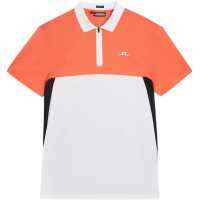 J Lindeberg Golf Kohen Polo Sn99 Горещ Корал Дрехи за голф