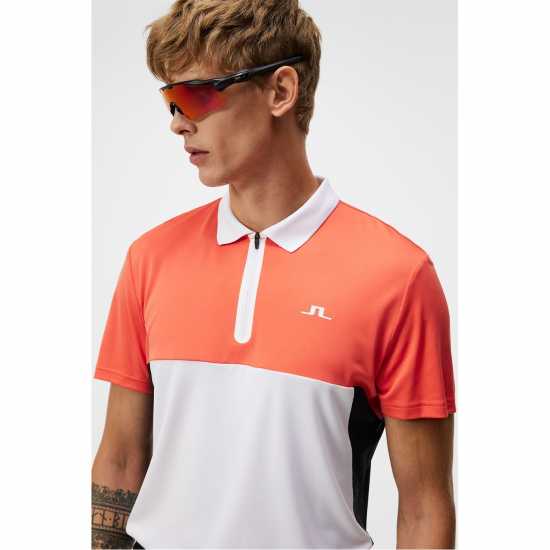 Дрехи за голф J Lindeberg Golf Kohen Polo Sn99 Горещ Корал J Lindeberg Golf Kohen Polo Sn99 Горещ Корал Дрехи за голф