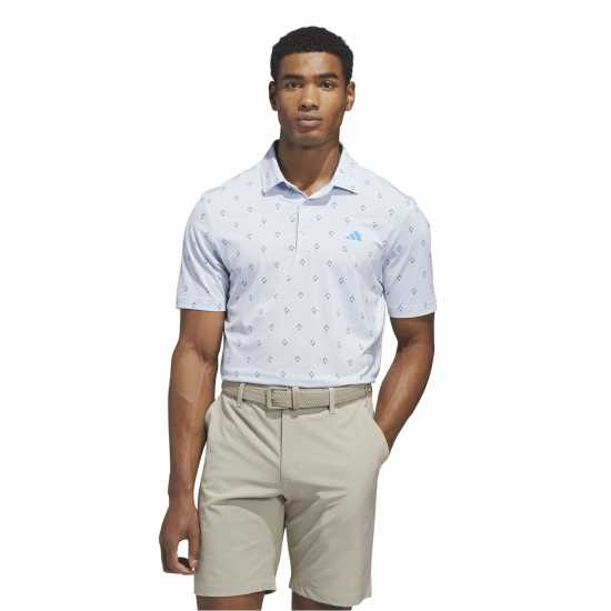 Adidas Блуза С Яка Men's Short Sleeve Performance Polo Shirt Crystal Sky 