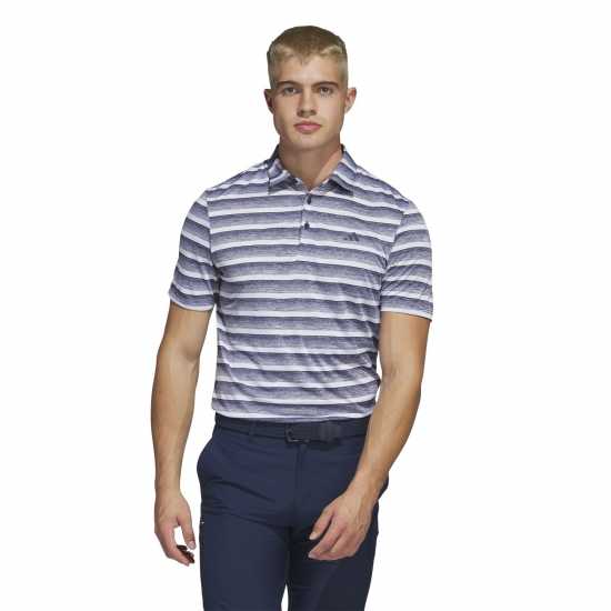 Дрехи за голф Adidas Блуза С Яка Two-Color Striped Golf Polo Shirt Adults Adidas Блуза С Яка Two-Color Striped Golf Polo Shirt Adults Дрехи за голф