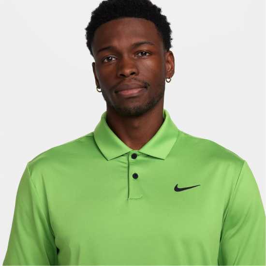 Nike Dri-FIT Tour Men's Solid Golf Polo Chlorophyll/Black Мъжко облекло за едри хора