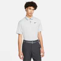 Nike Dri-FIT Tour Men's Solid Golf Polo Grey/Black Мъжко облекло за едри хора