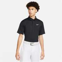 Nike Dri-FIT Tour Men's Solid Golf Polo Black/White Мъжко облекло за едри хора