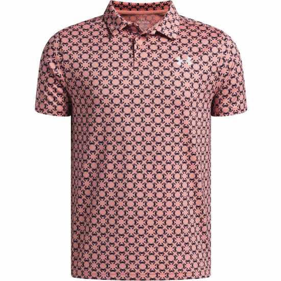 Under Armour Ua Matchply Prt Polo Jn63 Pink/Navy 