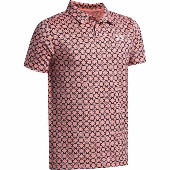 Under Armour Ua Matchply Prt Polo Jn63 Pink/Navy 