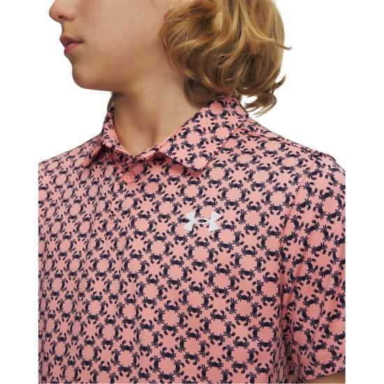 Under Armour Ua Matchply Prt Polo Jn63 Pink/Navy 
