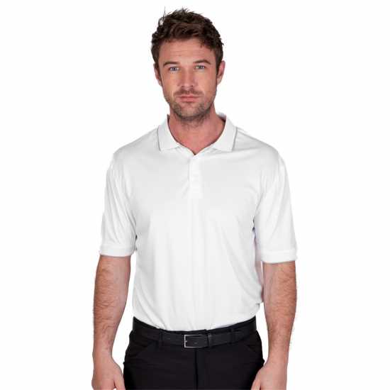 Мъжка Риза Island Green Performance Polo Golf Shirt Mens White - Мъжко облекло за едри хора