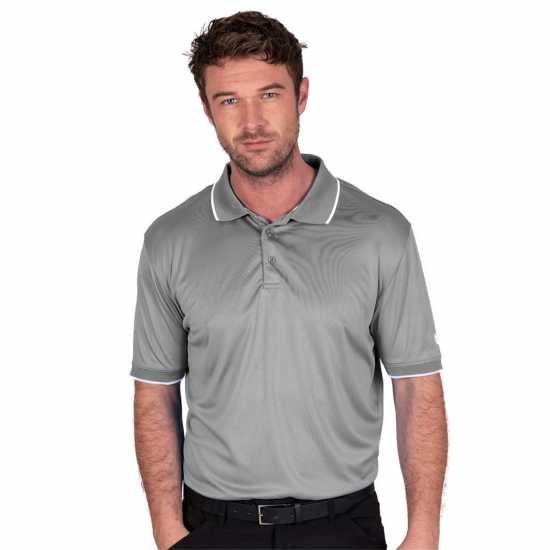 Дрехи за голф Island Green Performance Polo Golf Shirt Сребърно сиво Island Green Performance Polo Golf Shirt Сребърно сиво Дрехи за голф