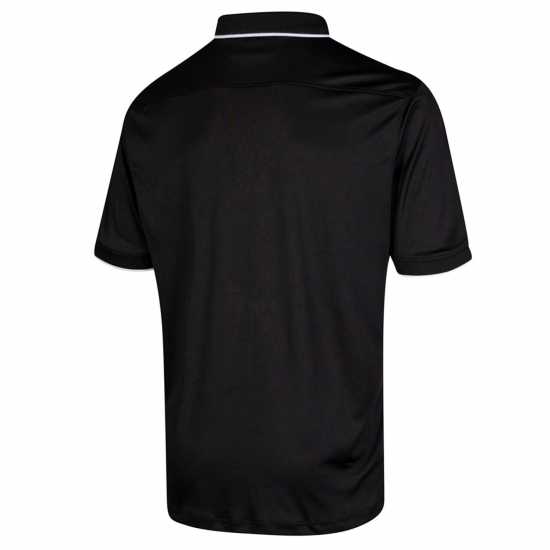 Island Green Performance Polo Golf Shirt Black Мъжко облекло за едри хора