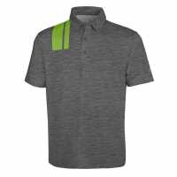 Блуза С Яка Island Green Golf Racing Print Polo Shirt Mens Charcoal/Lime Мъжки тениски с яка