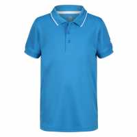 Детска Блуза С Яка Island Green Golf Polo Shirt Junior Sky Azure Детски тениски тип поло