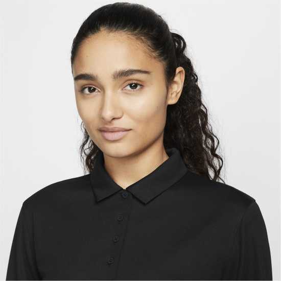 Nike Блуза С Яка Long Sleeve Victory Polo Shirt Womens Black/White Дамски тениски с яка